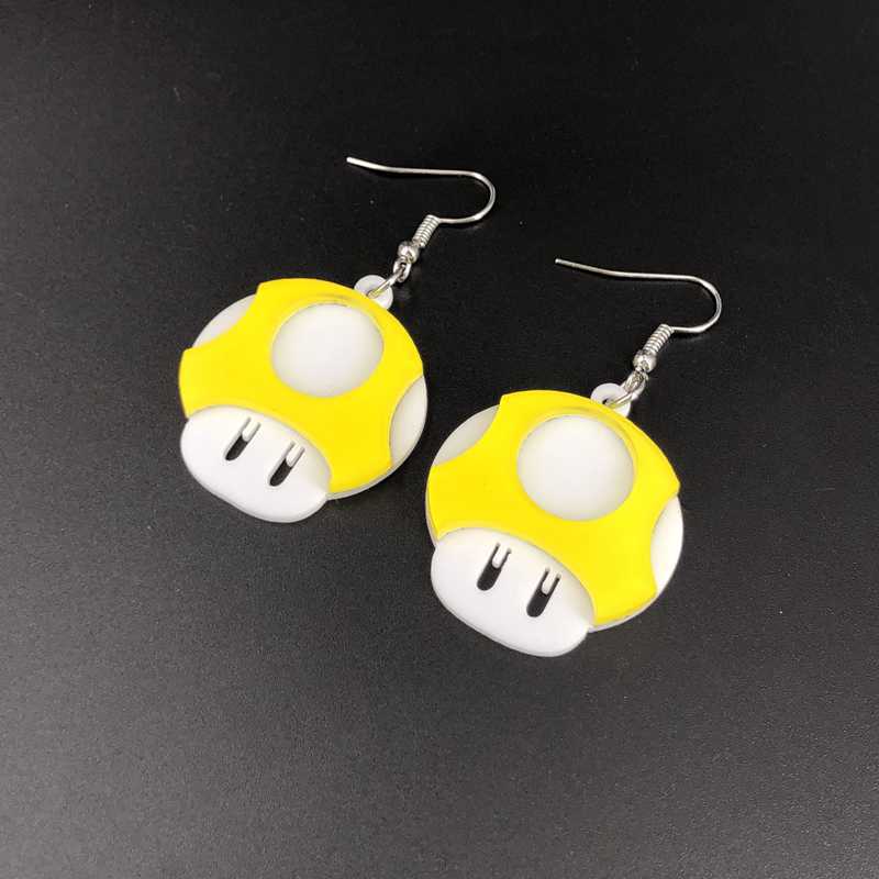 Acrylic geometric mushroom earrings（Minimo de compra 2）MYA-OuG026