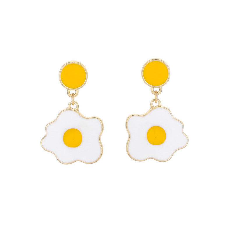 Alloy cartoon egg earrings MIC-LSY024