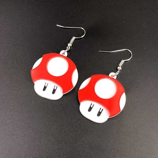 Acrylic geometric mushroom earrings（Minimo de compra 2）MYA-OuG026