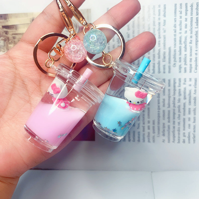 PVC cartoon floating oil keychain MIC-DMF006