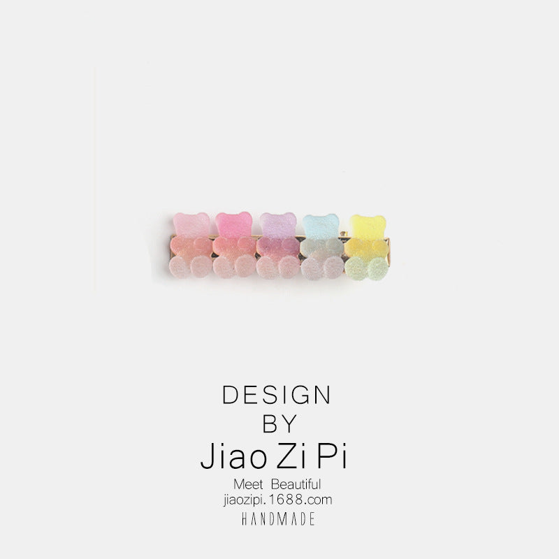 Resin gummy sugar bear hair clip (Minimo de Compra 2) MIC-JZP018