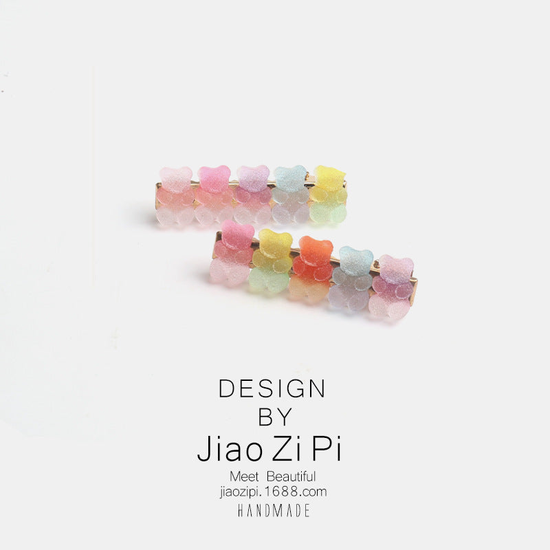 Resin gummy sugar bear hair clip (Minimo de Compra 2) MIC-JZP018