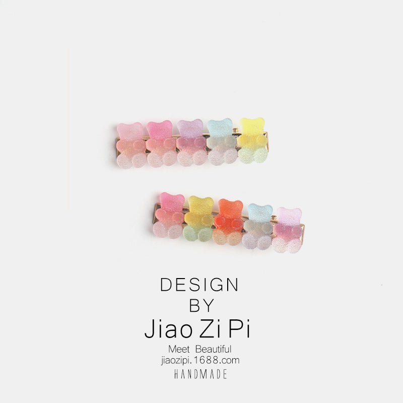 Resin gummy sugar bear hair clip (Minimo de Compra 2) MIC-JZP018