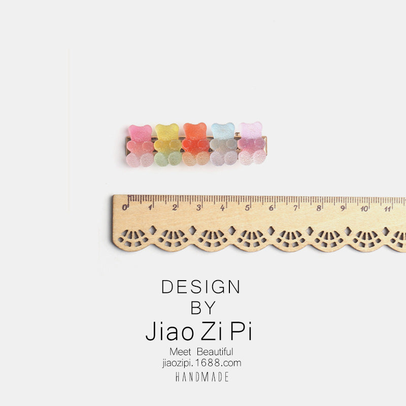 Resin gummy sugar bear hair clip (Minimo de Compra 2) MIC-JZP018