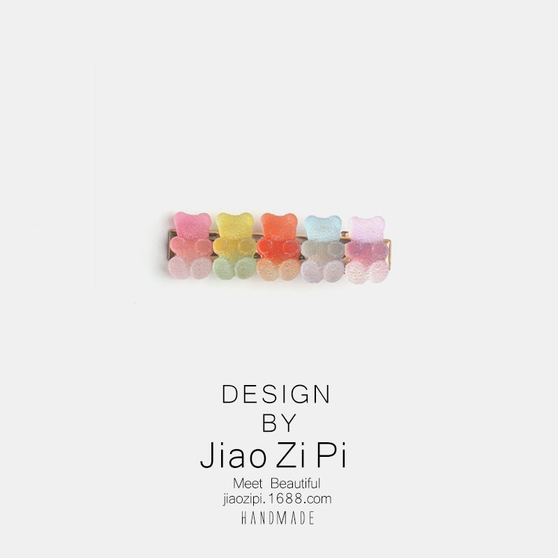 Resin gummy sugar bear hair clip (Minimo de Compra 2) MIC-JZP018