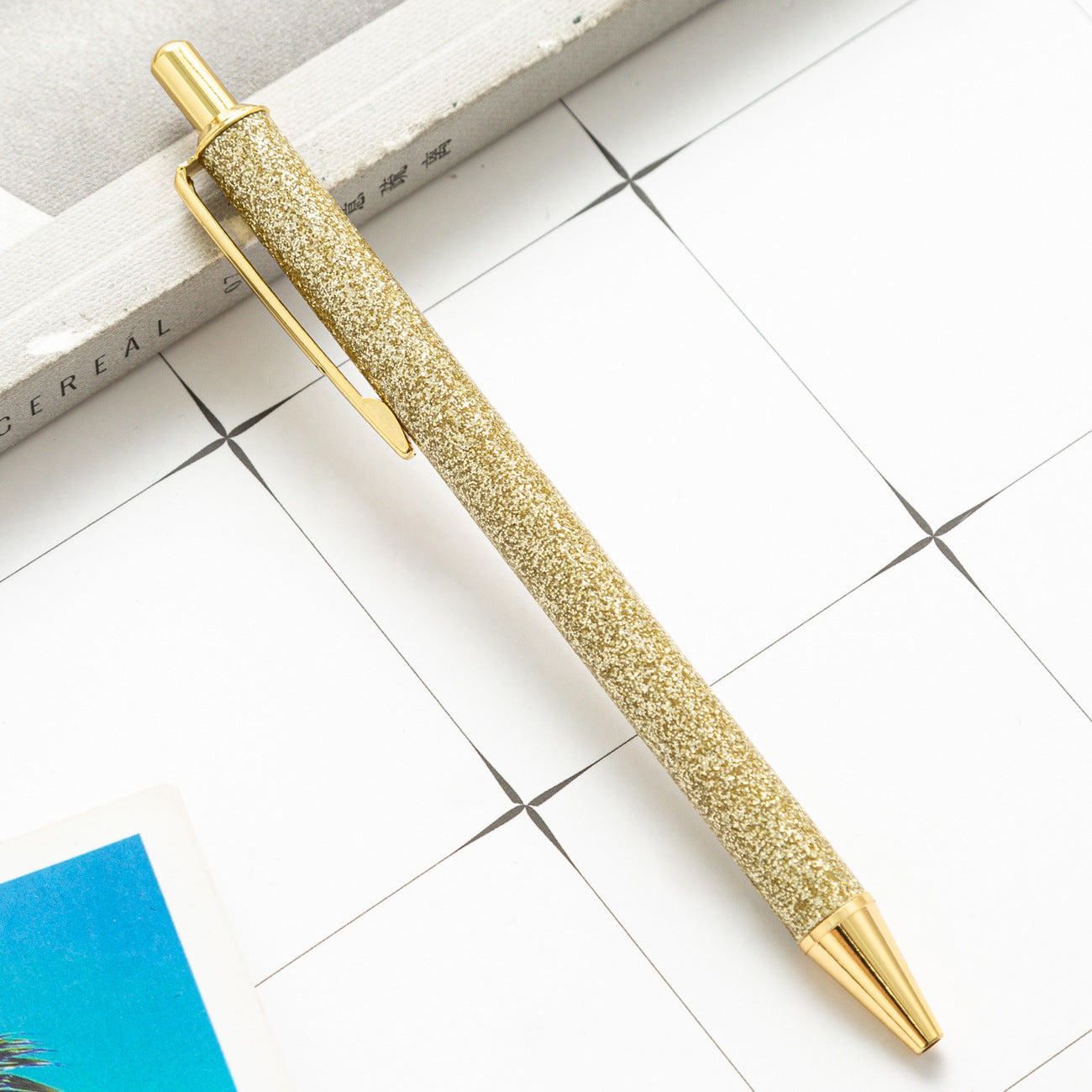 Gold Powder Press Metal Ballpoint Pen Huah012