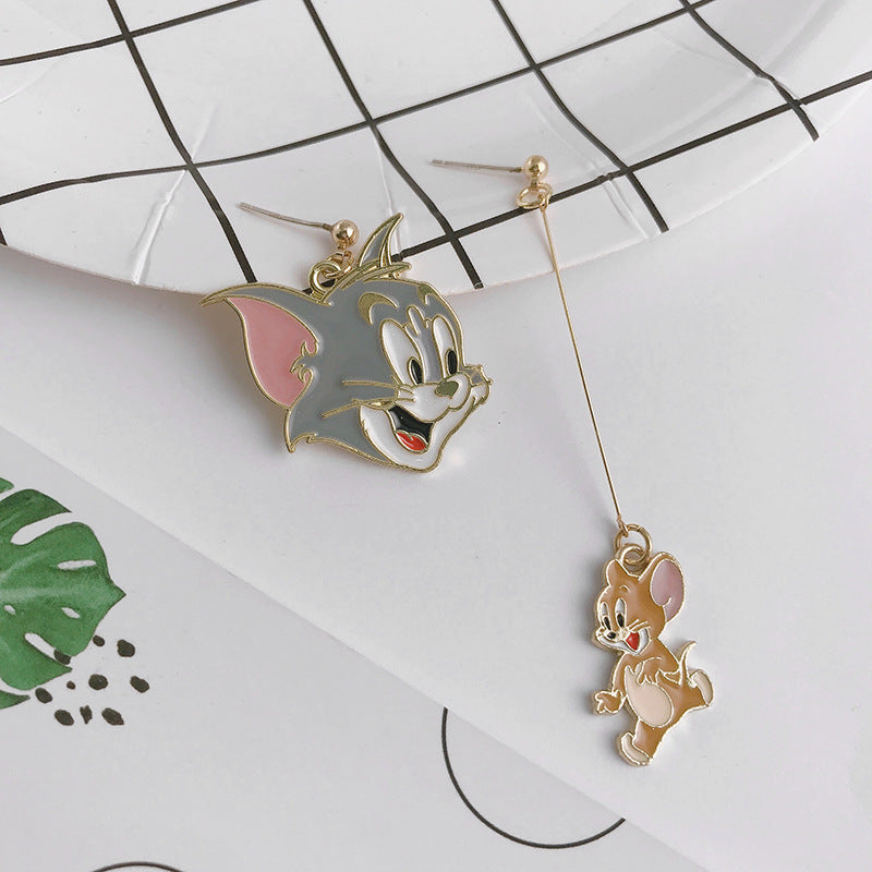 Alloy cartoon cat and mouse earrings （Minimo de compra 2） MYA-FuZ011