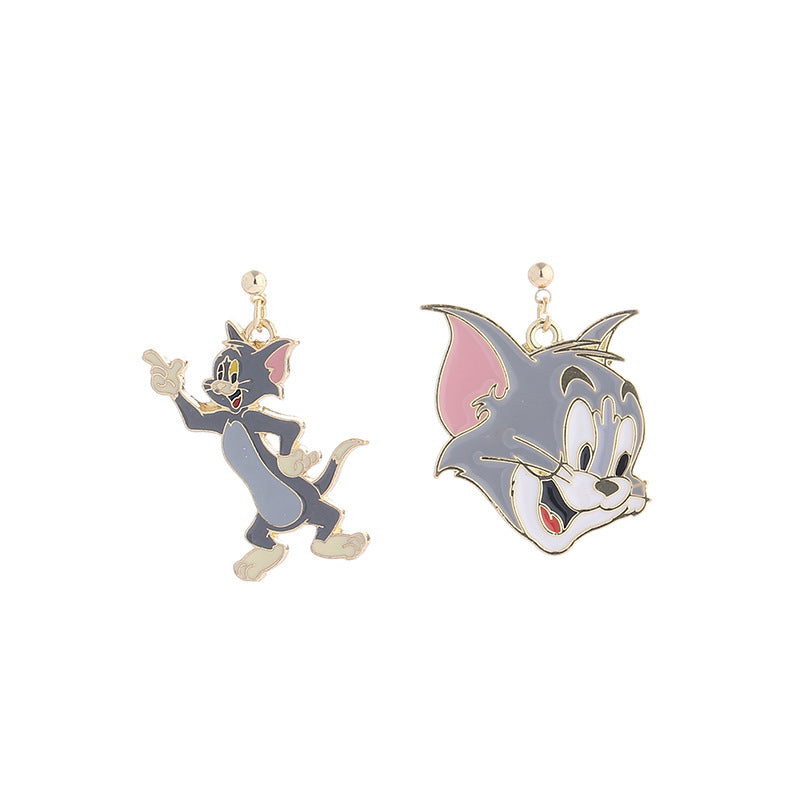 Alloy cartoon cat and mouse earrings （Minimo de compra 2） MYA-FuZ011