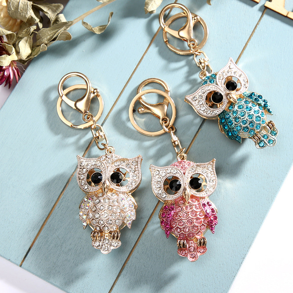 Diamond cartoon owl keychain  (Minimo de compra 2) MIC-ChaoK014