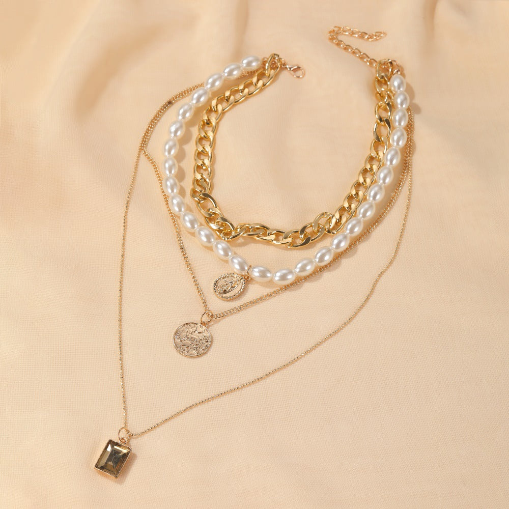 Alloy Vintage Coin Necklace MIC-MiaoY044