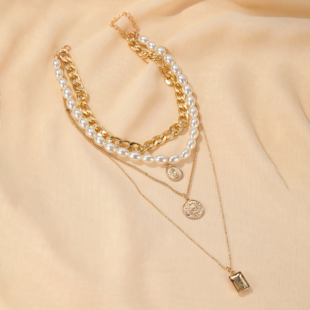 Alloy Vintage Coin Necklace MIC-MiaoY044