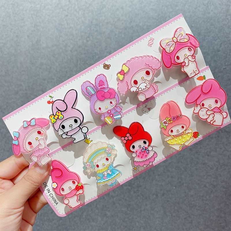 Acrylic cartoon cute hair clip 10PCS MYA-RuoT010