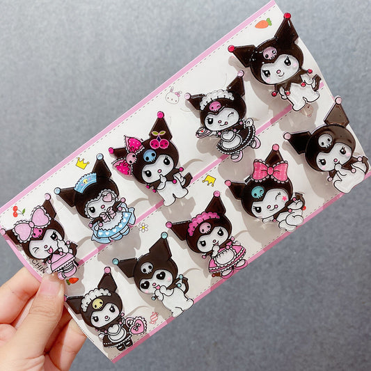 Acrylic cartoon cute hair clip 10PCS MYA-RuoT011