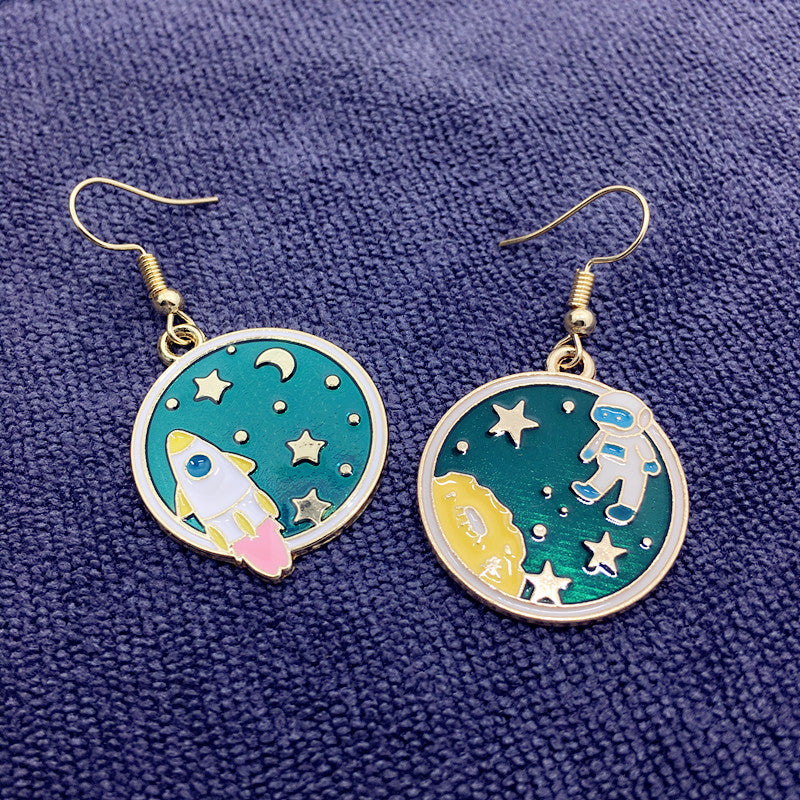 Alloy Astronomical Cosmic Planet Earrings (Minimo de Compra 2) MIC-CaiT025