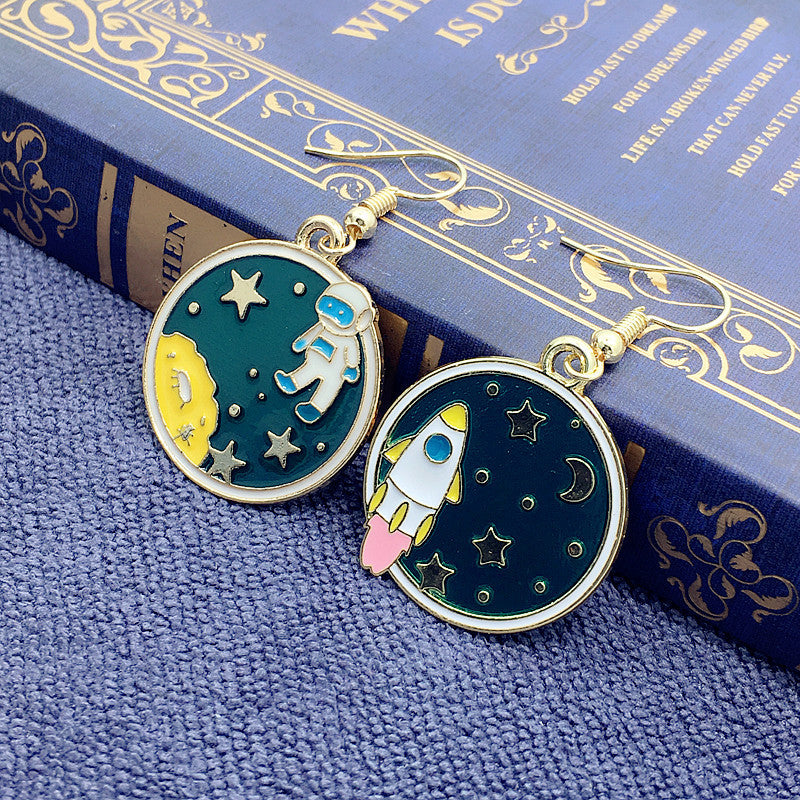 Alloy Astronomical Cosmic Planet Earrings (Minimo de Compra 2) MIC-CaiT025