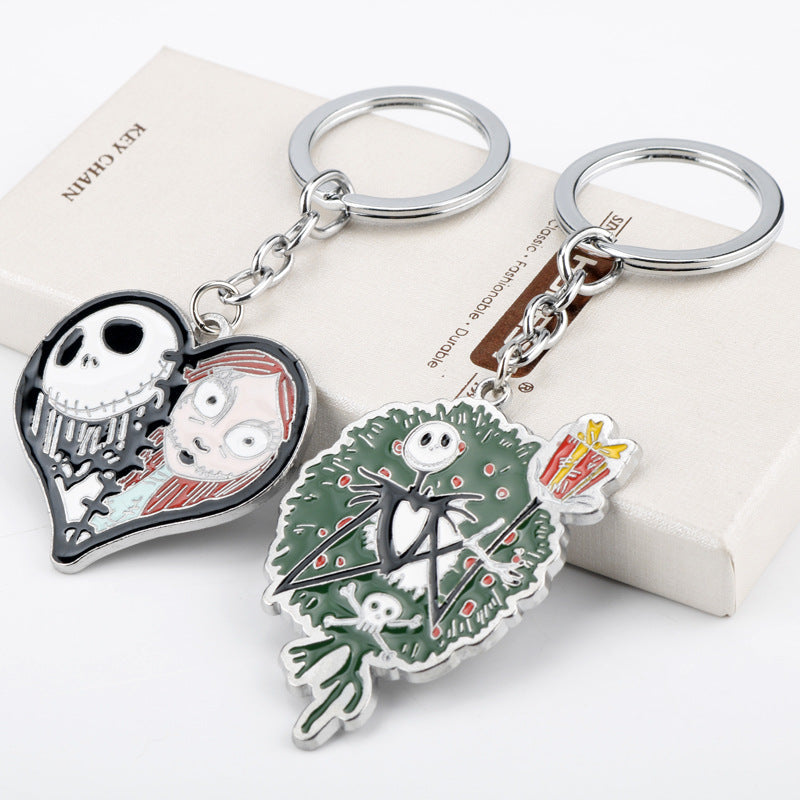 Christmas Skull Alloy Keychain (M) GSAJ003