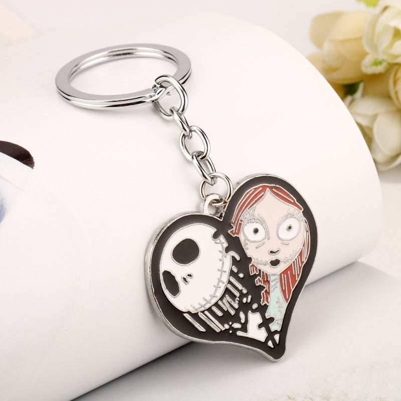 Christmas Skull Alloy Keychain (M) GSAJ003