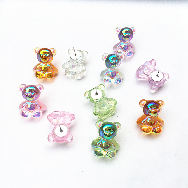 Resin Colorful Candy Color Bear Earrings (Minimo de Compra 2) MIC-ChouT023