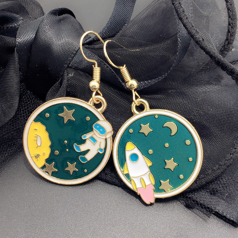 Alloy Astronomical Cosmic Planet Earrings (Minimo de Compra 2) MIC-CaiT025