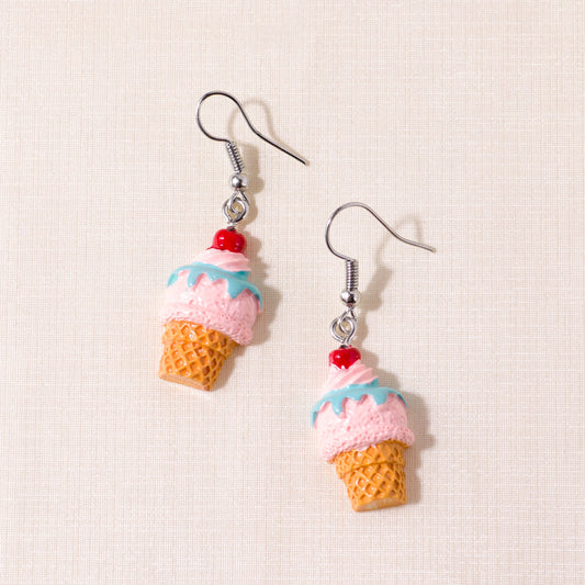 Acrylic Colored Ice Cream Earrings (Minimo de compra 2) MYA-YiD027