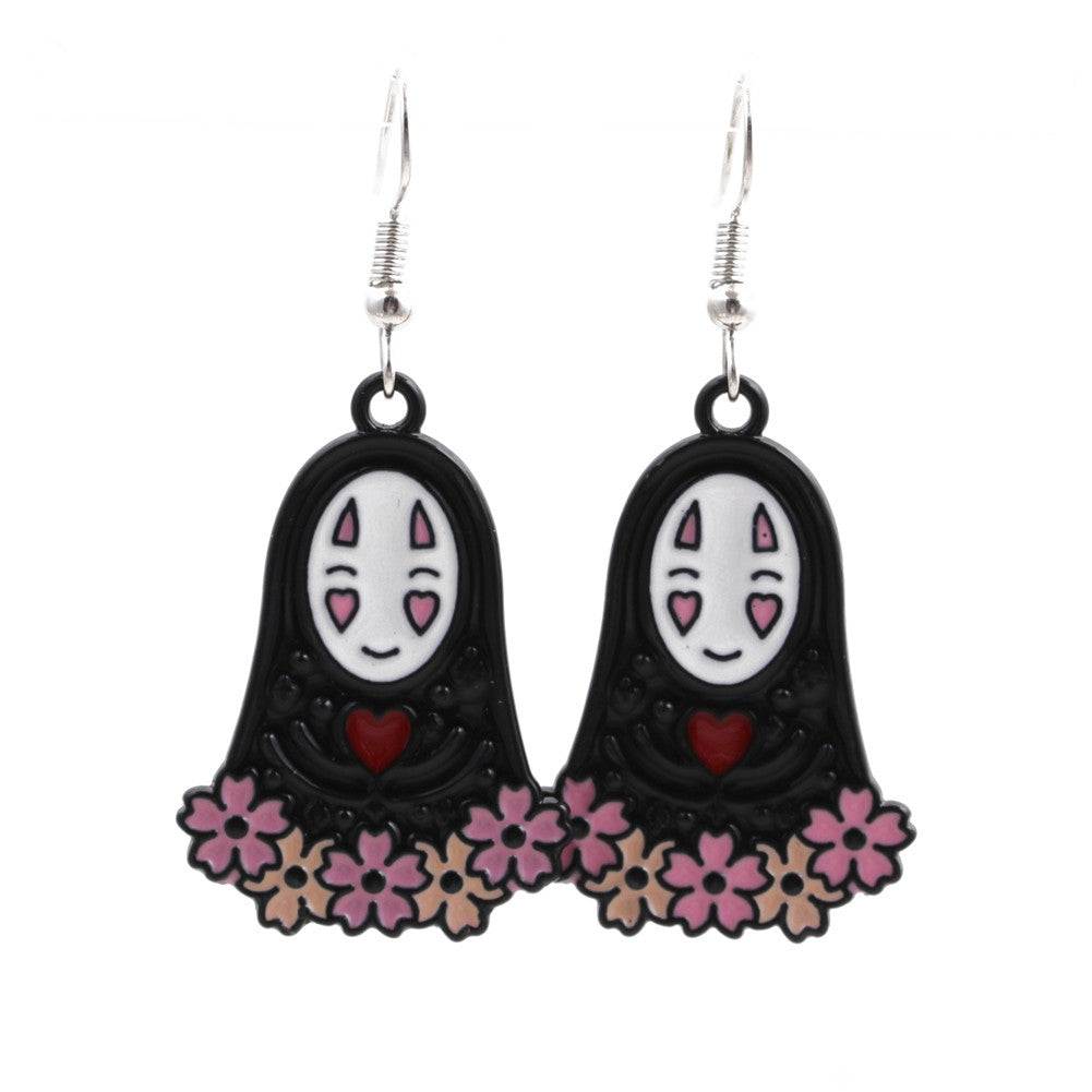 Acrylic Female Ghost Skull Pumpkin Earrings  (Minimo de Compra 2) MIC-MiL004