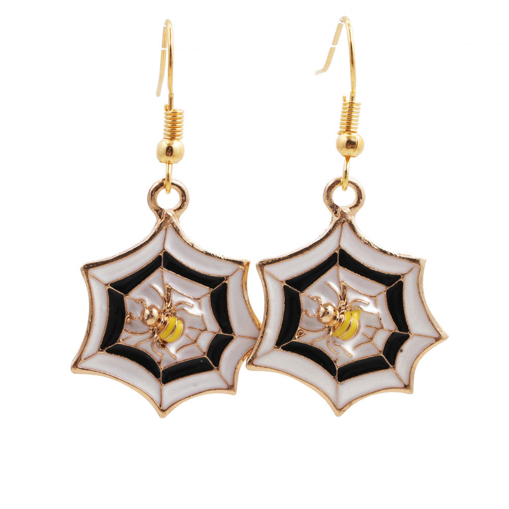 Acrylic Female Ghost Skull Pumpkin Earrings  (Minimo de Compra 2) MIC-MiL004