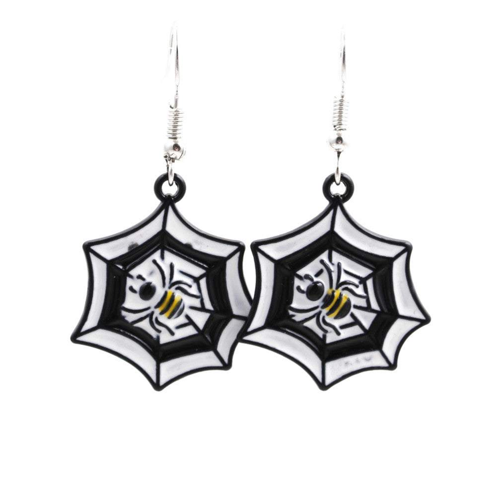 Acrylic Female Ghost Skull Pumpkin Earrings  (Minimo de Compra 2) MIC-MiL004