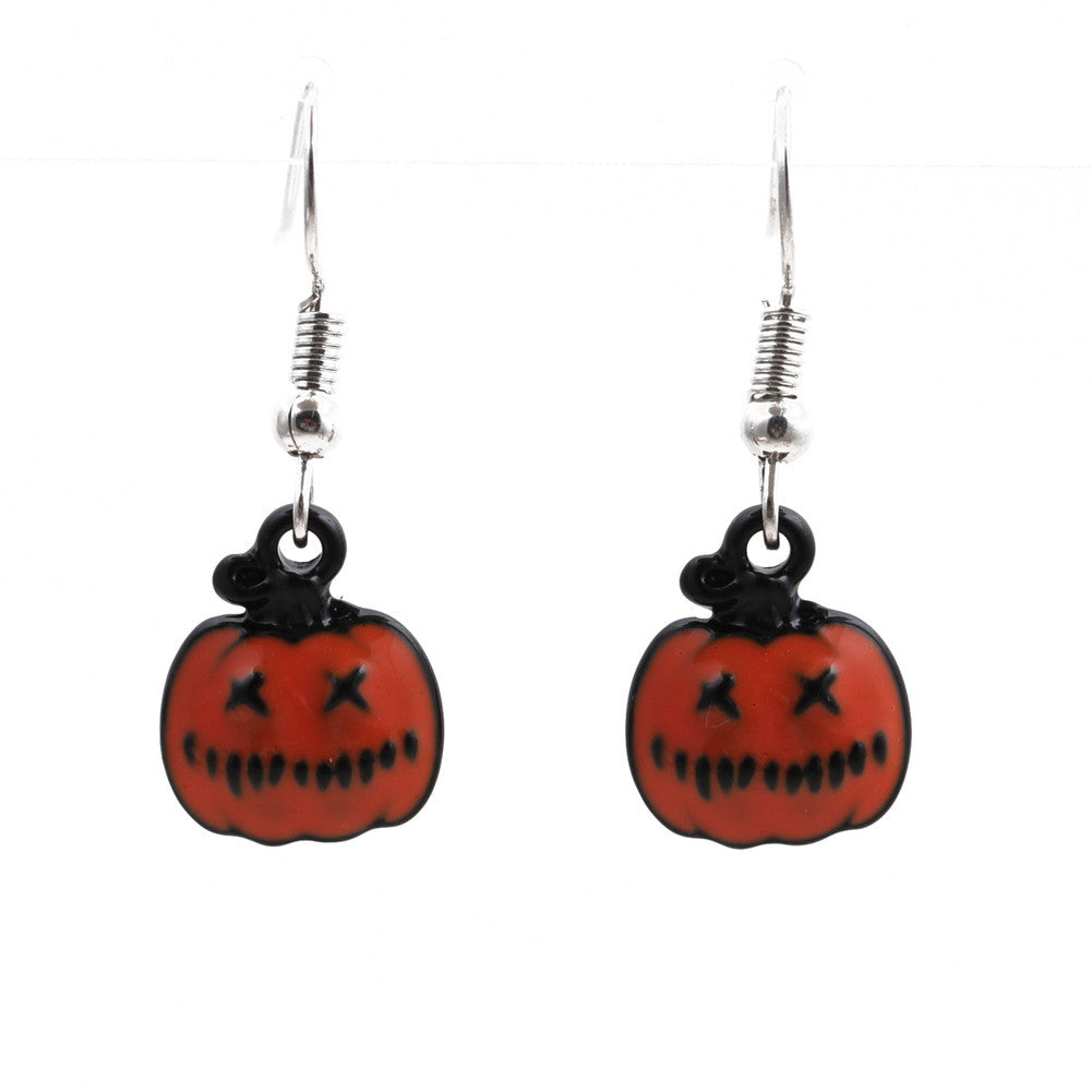 Acrylic Female Ghost Skull Pumpkin Earrings  (Minimo de Compra 2) MIC-MiL004