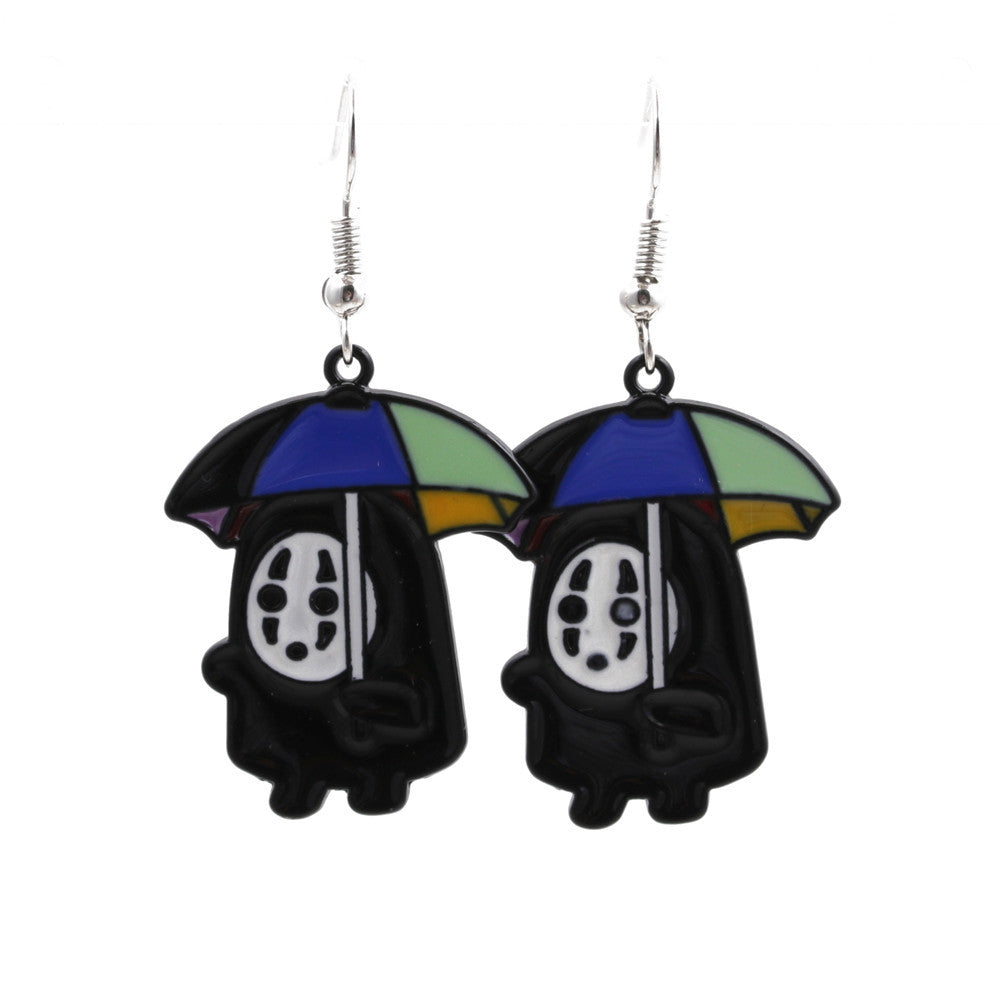 Acrylic Female Ghost Skull Pumpkin Earrings  (Minimo de Compra 2) MIC-MiL004