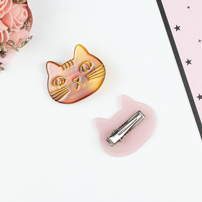 Acetate board cat hair clip (Minimo de compra 2) MIC-PeiY001