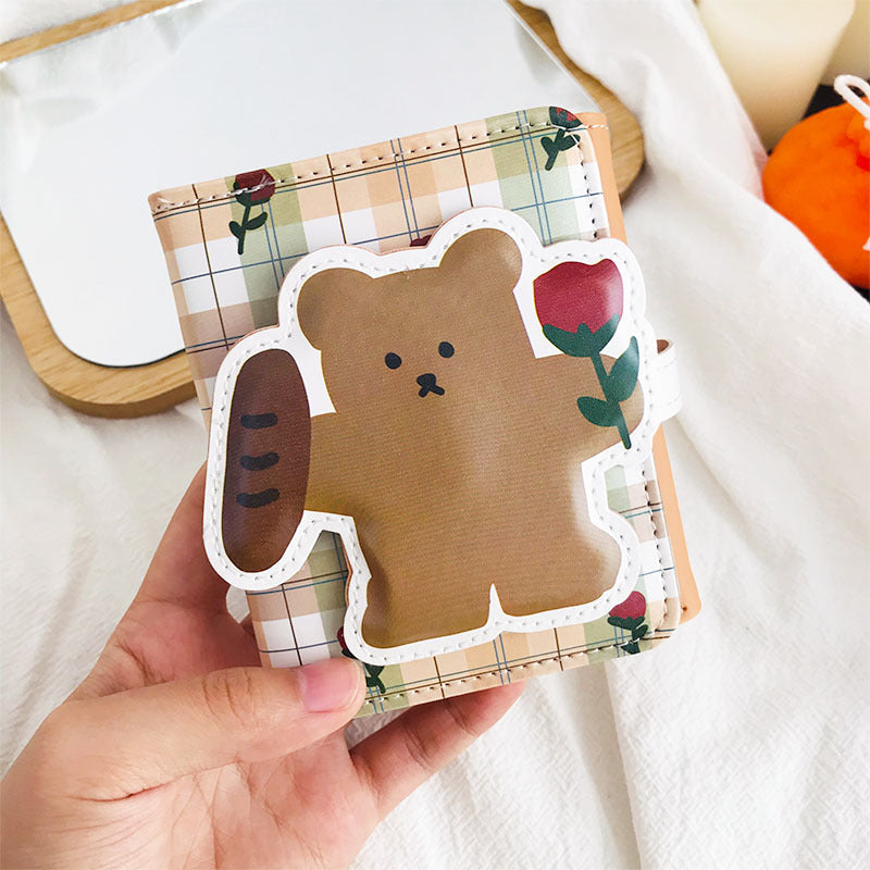 PU Cute Japanese and Korean Little Bear Zero Wallet (Minimo de compra 3) MYA-WanG003