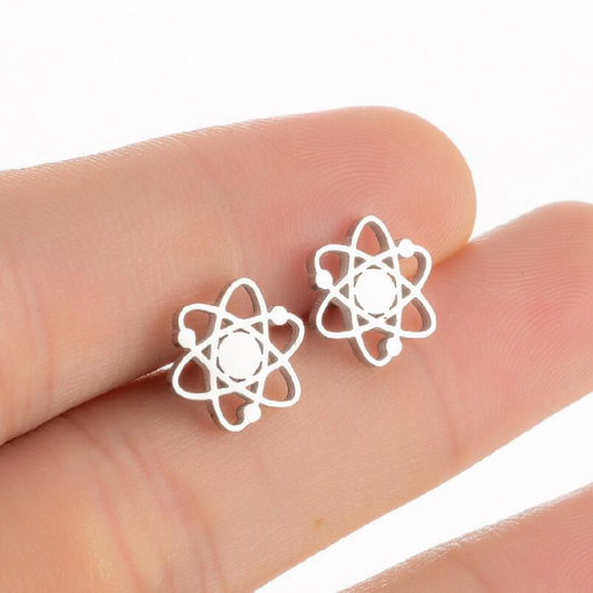 earrings Molecular cutout stainless steel earrings SS044