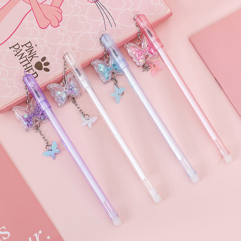 Butterfly Sequin Plastic Ballpoint Pen LvJ001