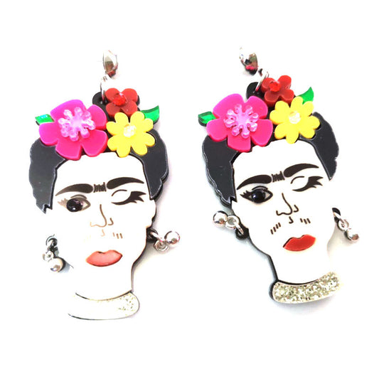 Acrylic Frida Women's Earrings MIC-ChouD002