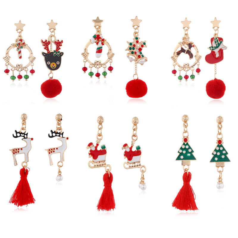 Alloy Christmas series earrings (Minimo de Compra 2) MIC-ZuanL010