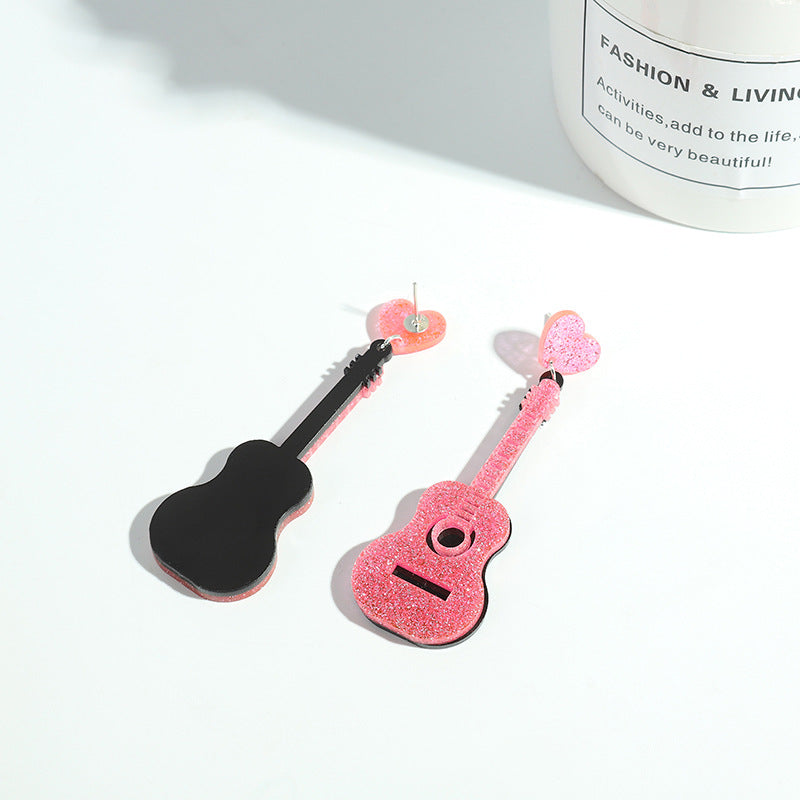 Acrylic classical guitar Earrings MIC-JiuT013