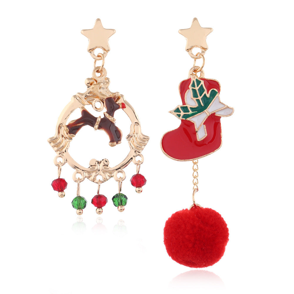 Alloy Christmas series earrings (Minimo de Compra 2) MIC-ZuanL010