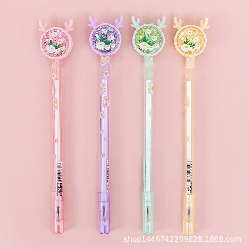 Butterfly Sequin Cartoon Plastic Ballpoint Pen LvJ002