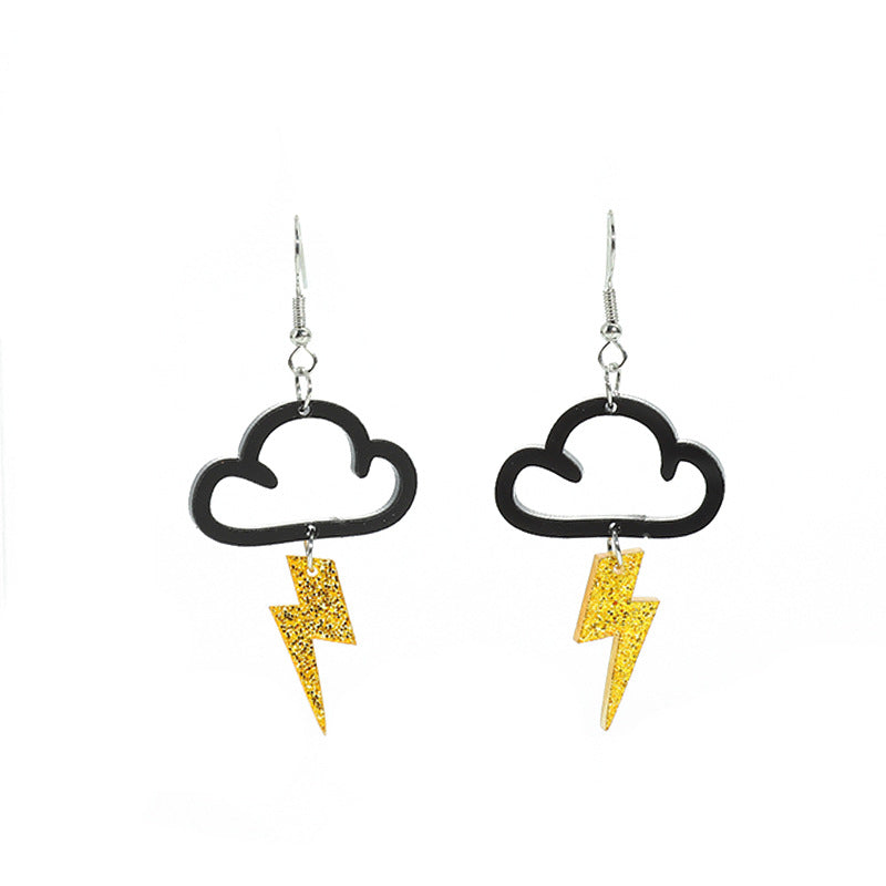 Acrylic cute lightning cloud earrings MIC-JiuT012