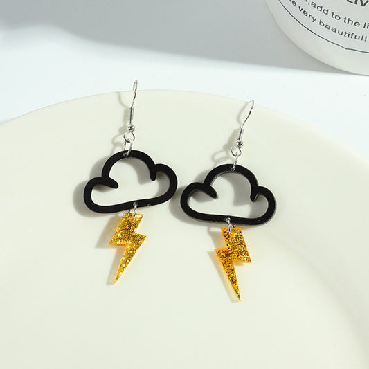 Acrylic cute lightning cloud earrings MIC-JiuT012