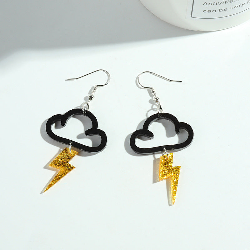 Acrylic cute lightning cloud earrings MIC-JiuT012