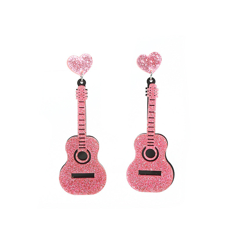 Acrylic classical guitar Earrings MIC-JiuT013