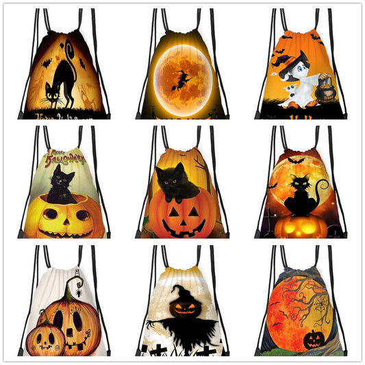 Polyester Halloween drawstring backpack (Minimo de Compra 2) MYA-QB012