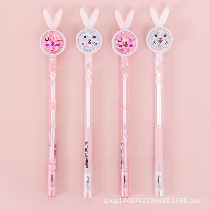 Butterfly Sequin Cartoon Plastic Ballpoint Pen LvJ002