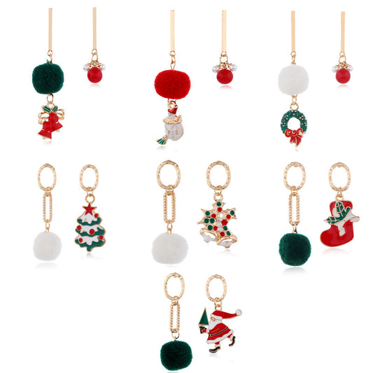 Alloy Christmas series earrings (Minimo de Compra 2) MYA-ZuanL009