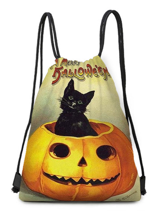 Polyester Halloween drawstring backpack (Minimo de Compra 2) MYA-QB012