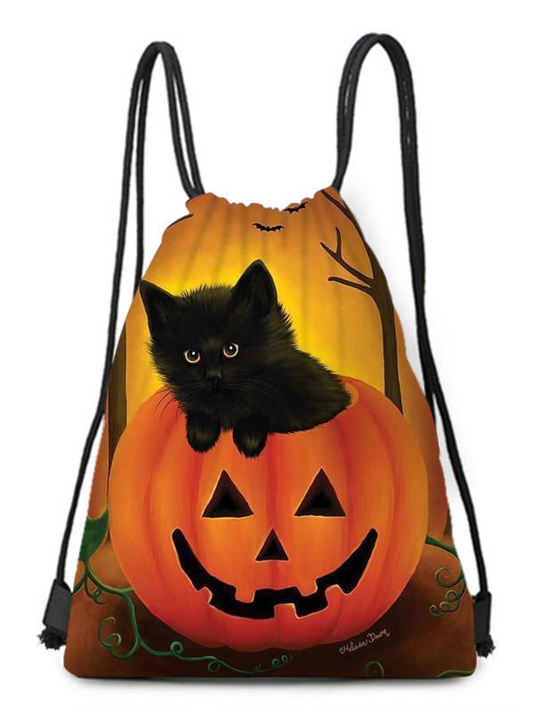 Polyester Halloween drawstring backpack (Minimo de Compra 2) MYA-QB012