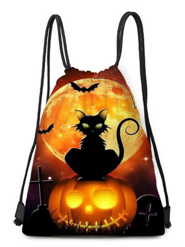 Polyester Halloween drawstring backpack (Minimo de Compra 2) MYA-QB012