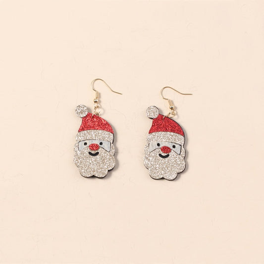 Alloy Cute Santa Claus Earrings MYA-KaiQ024