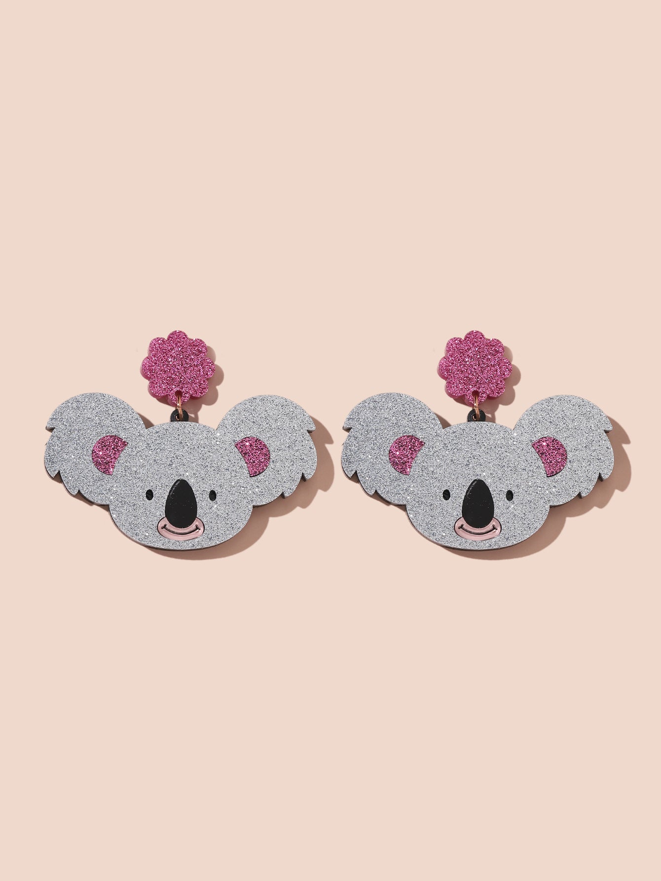 Acrylic cartoon koala earrings (Minimo de compra 2) MIC-GanL025